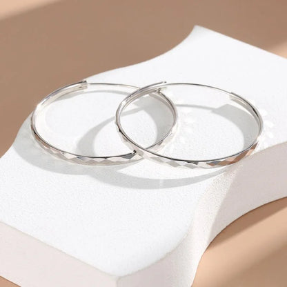 925 Sterling Silver Hoop Earrings For Women 18K Gold Plated Jewelry Dazzling Women's Hoops Earrings Christmas Gifts