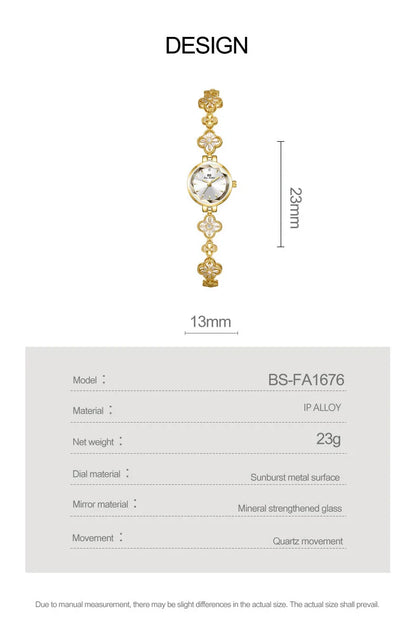 Watches For Women Fashion Elegant Gold Silver Bracelet Small Quartz Wristwatch 2025 Women's Lucky Watch Girlfriend Lovers Gift