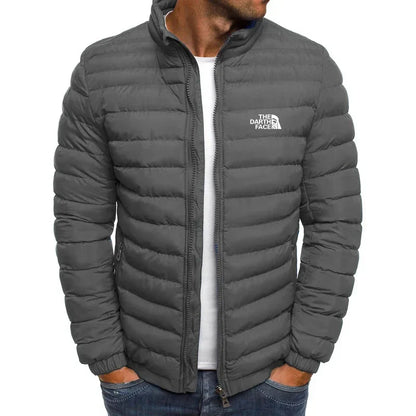 Men's Stand up Collar Zipper Warm Business Slimming Fishing Coat