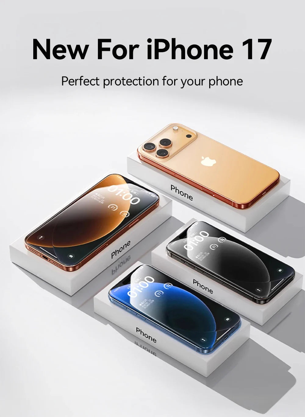 Clear Case For iPhone 17 Pro Max Anti-drop Transparent Cover Non-yellowing Shockproof Ultra Slim Cover Screen Protection