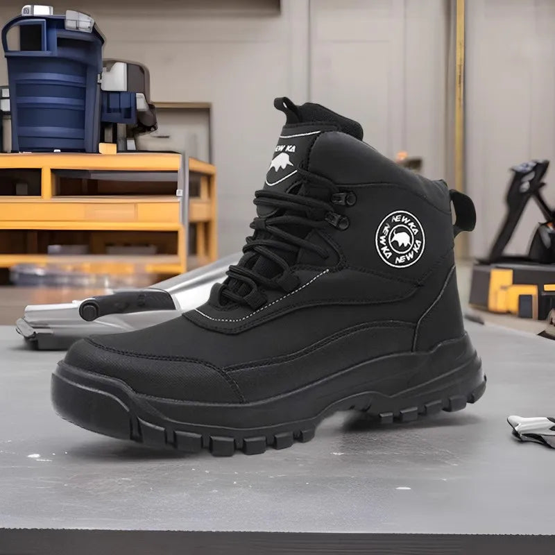 New fashion high-top anti-smashing and anti-puncture safety shoes steel toe toe wear-resistant work shoes men's protective shoes