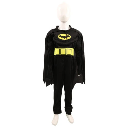 Halloween Children Boys Bat Cosplay Costume Batboy Fancy Black Superhero Cosplay Kids Costume Outfits Comic Masquerade Evening