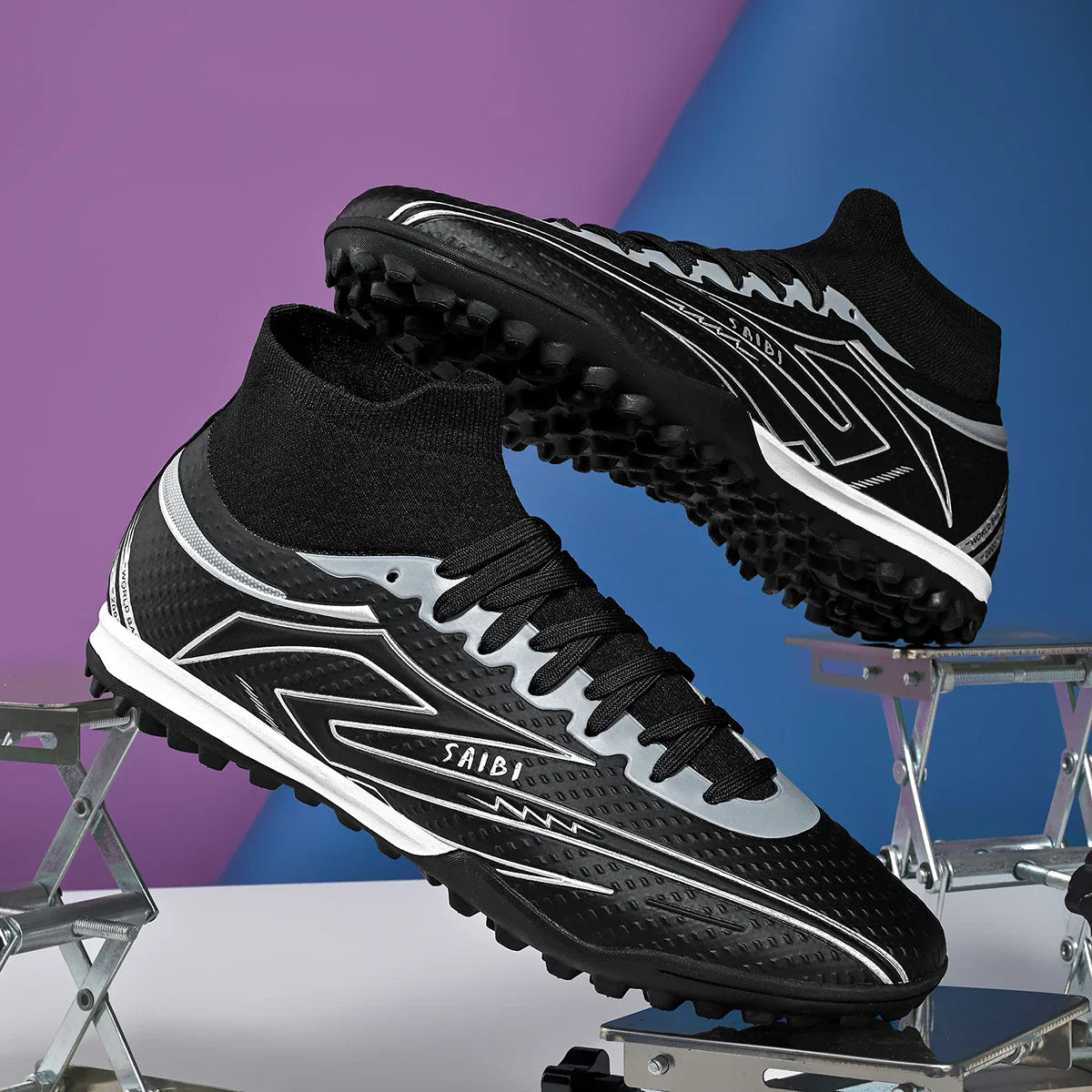 TF Turf Soccer Cleats Breathable Material Comfortable Fit Non-Slip Durable Rubber Sole Professional for Training