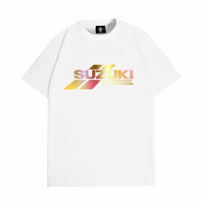 2026 Summer Bestseller Suzuki Racing Team 100% Cotton Trendy Men T-shirt Daily Outdoor Sports Casual Loose Street Short-sleeve
