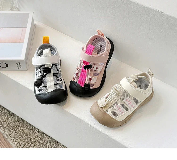 Children Sport Sandals Baby Soft Breathable Beach Sandals Summer Boys Girls Hollow Cool Running Shoes Kids Buckle Sandals