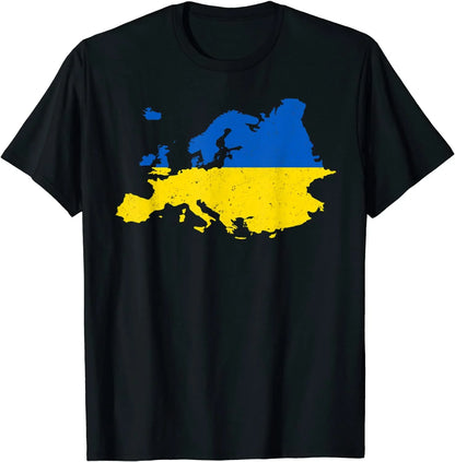 May Live in USA Story Began in Ukraine Flag T-Shirt