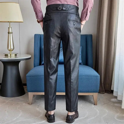 Men Boutique Bright Jacquard Suits Pants Male Formal Wear Trousers Quality Men Business Casual Pants High Waisted Suit Trousers