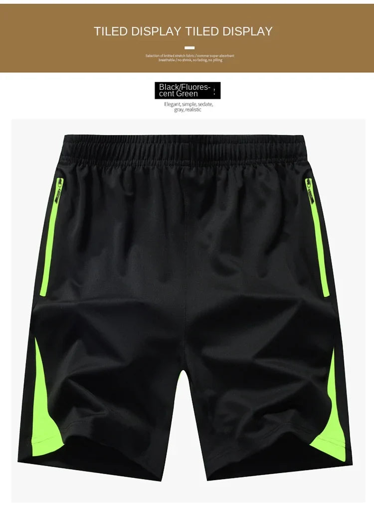 Hot Men's Casual Fashion Knitted Ice Silk Sports Shorts Loose Size Fashion Trendy Air Conditioned Pants