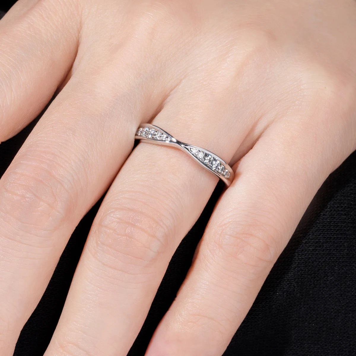 Bow Tie D Color Moissanite Wedding Band Rings Classic 18K Gold Plated 925 Sterling Silver Rings For Women Jewelry