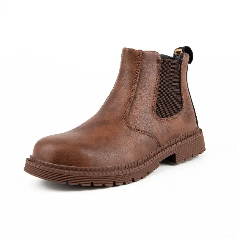 Anti Smashing Anti Piercing Steel Toe Combat Boots Anti Splashing Anti Slip Oil Wear Resistant Durable Labor Protection Shoes