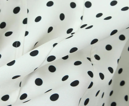 French Style Retro Polka Dot Deep V Halter Dress Women Sexy Backless A-line Slim Sweet Elegant Mini Dresses Summer Robe