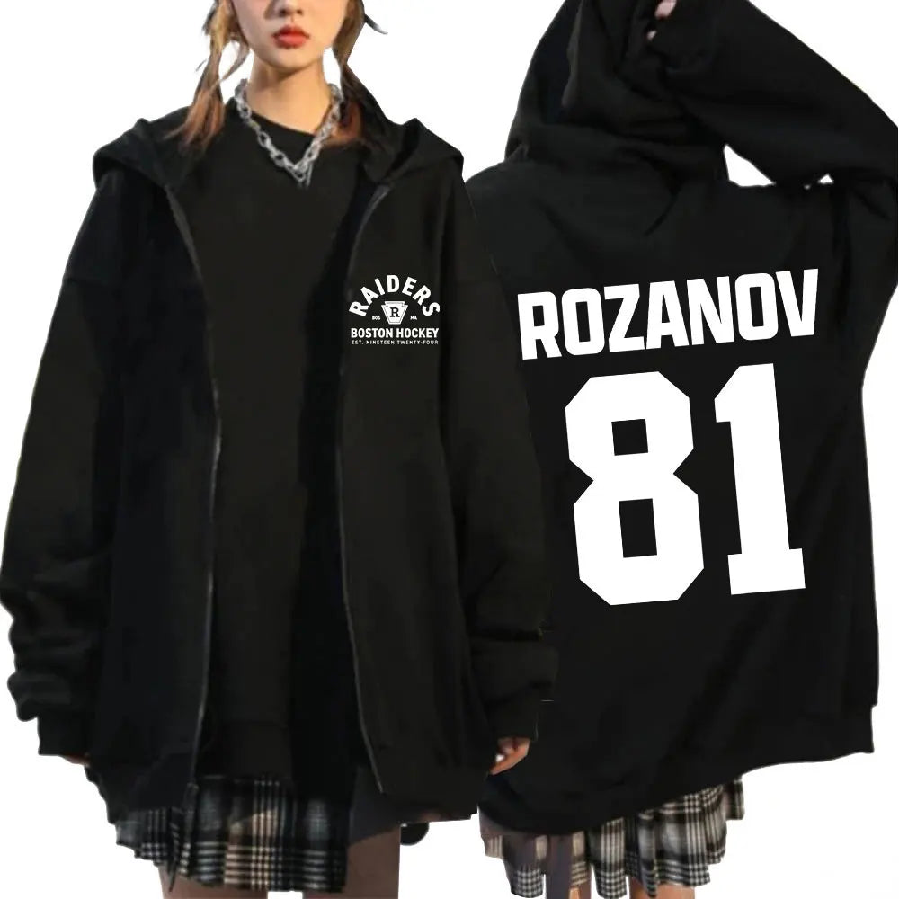 Heated Rivalry Shane Hollander‌ Ilya Rozanov Hollanov 24 81 Merch Zipper Hoodies Men Women Zip Up Sweatshirts Long Sleeve Jacket