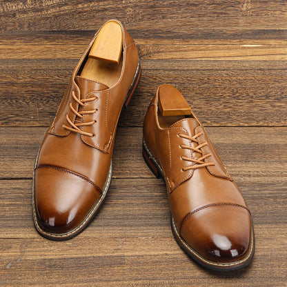 Men's Dress Shoes Fashion Comfortable 2025 Brand Leather Shoes Men