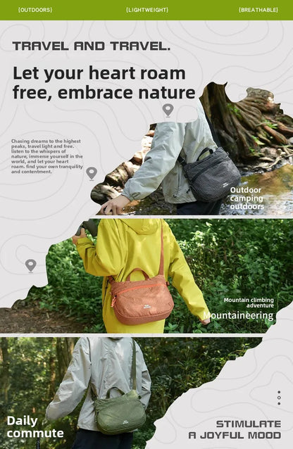 Nylon Cloth Daily Commute Messenger Bag Lightweight Hand Bag Sports Shoulder Bag Casual Anti-splashing Messenger Bag