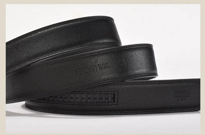 Men Women 2.4 2.8 3.0 3.5 cm Wide Belt No Buckle for Automatic Buckle High Quality PU Leather Belts Body Straps without Buckle