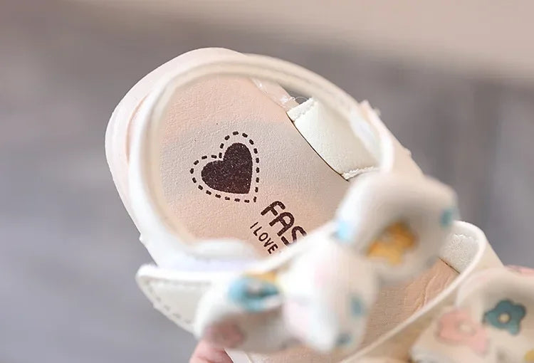 Summer Kids Sandals Cute Bow Baby Girl Shoes Soft Bottom First Walkers Princess Sandals