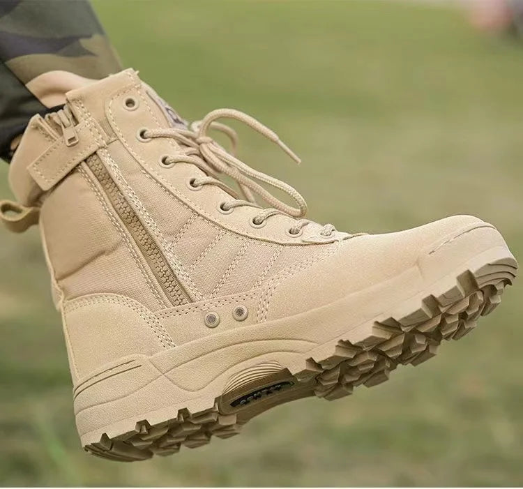 2026 New Winter Combat Boots Outdoor Wear-Resistant Hiking Men and Women Tactical Training Botas High Top Desert Shoes