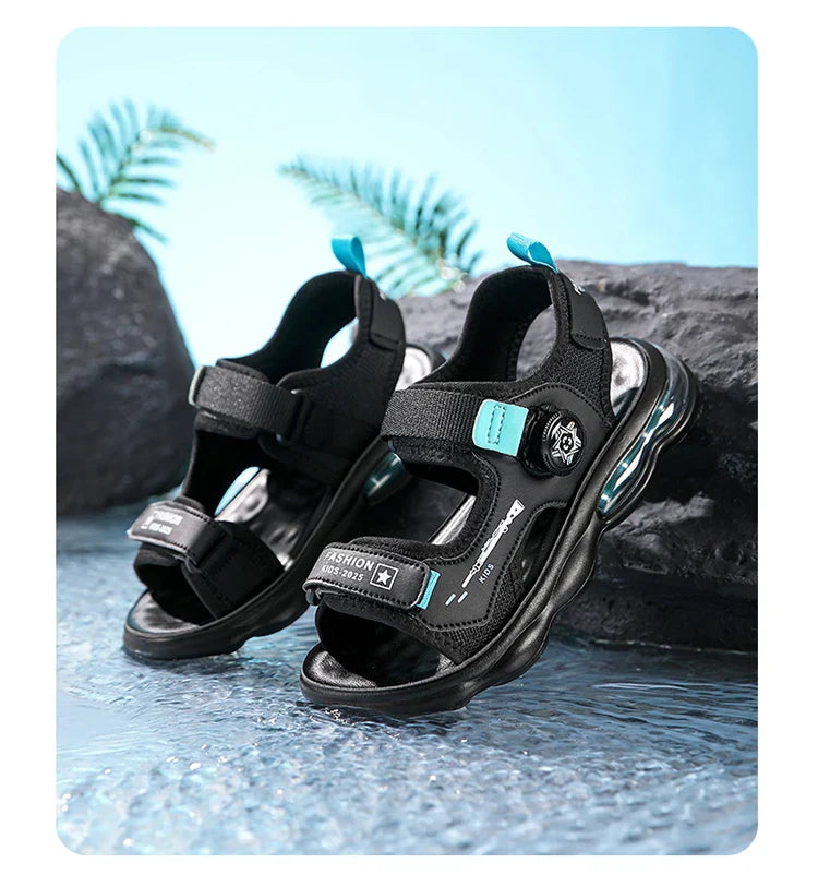 Summer New Air Cushion Sandals Children's Sports and Leisure Shoes Teenagers and Children Outdoor Water Beach Quick Drying Shoes