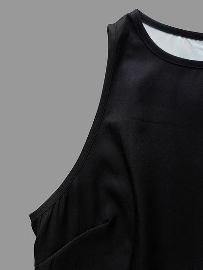Skinny Sleeveless Flower Print Dress Women's Evening Dresses Elegant Sexy Outfit Black White Flowers Party Dress Robe