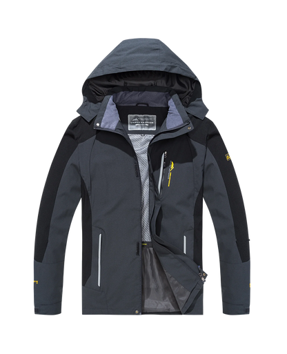Jaqueta Masculina Impermeável de Caminhada Tamanho Grande Corta-Vento Quebra-Vento Acampamento Caça Corrida Trekking Pesca Casaco Masculino Exterior