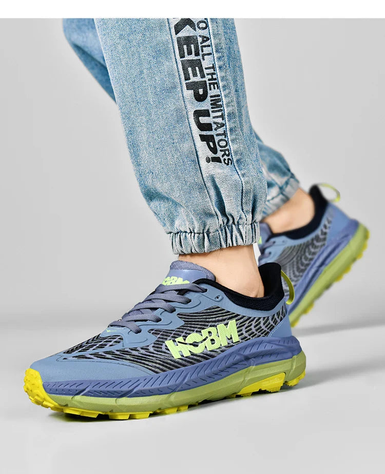 Men's Marathon Shoes Running Shoes Breathable High elasticity Cushioning Male Lightweight Sports Shoes Fitness Training