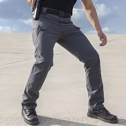 Men Casual Cargo Pants 2025 New Male Summer Tactical Wear Resist Quick Dry Outdoor Trousers Multi Pockets Hike Work Trousers