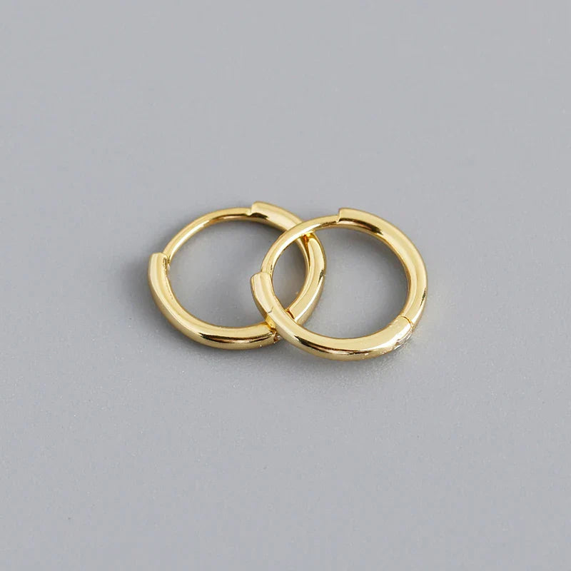 925 Sterling Silver Fashion Simple Huggies Ear Buckle Accessories Minimalist Charm Ear Hoop Earrings for Women Jewelry