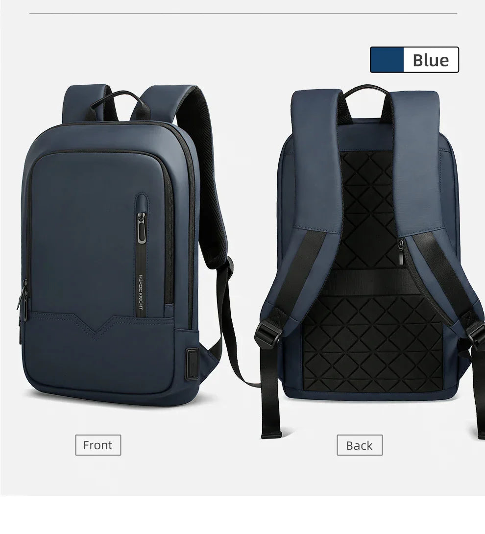 Slim Backpack For Men 15.6 Inch Laptop Bags Waterproof Minimalist Business Backpack With USB Charging Casual Travel Work Bag