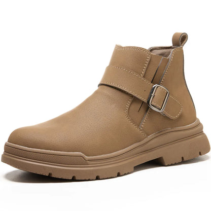 Unisex Steel Toe Waterproof Safety Boots Rubber Sole Anti-smash Anti-puncture Non-slip Durable Work Shoes Comfort Breathability.