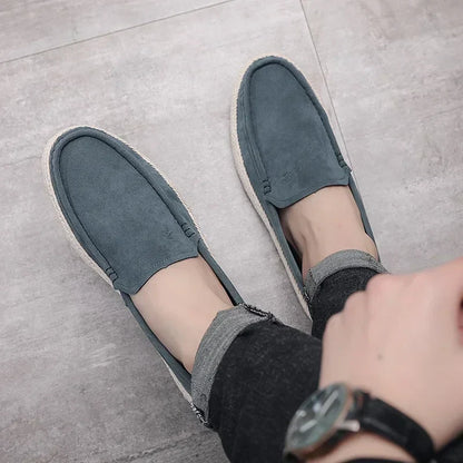Calçados Masculinos Leves Casuais, Tênis Masculino Respirável para Caminhada, Mocassins, Sapatos Preguiçosos, Sapatos de Condução Antiderrapantes, Sapatos Confortáveis de Pano