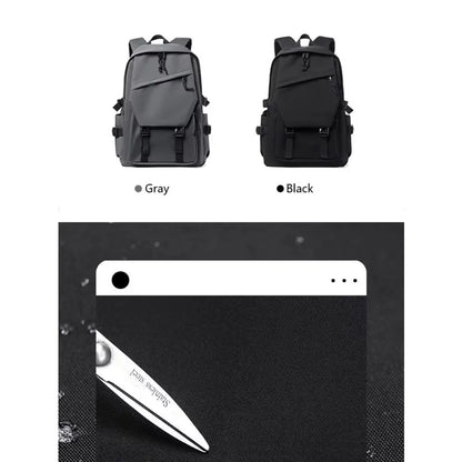 One 15 Inch Polyester Waterproof Solid Color Simple Men's Backpack Fashion Couple Student Computer Backpack