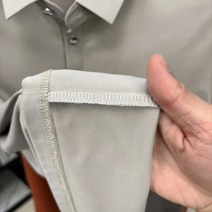 Hot Quality Man Short-Sleeved Polo Shirt Lapel Button Dog Embroidery Spring Casual Elegance T-Shirt Simple Business MensClothing