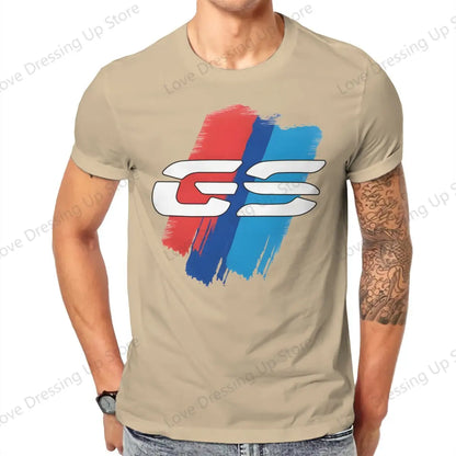 GS Motorcycle T Shirt Grunge Men Tees Summer Clothing COTTON Crewneck TShirt