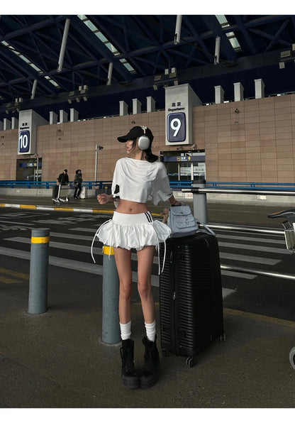 Summer Women 2000s Aesthetic Mini Skirt Gyaru Coquette Japanese Y2k Kpop College Style Low Waisted Skirt Kawaii Cyber Punk Hot