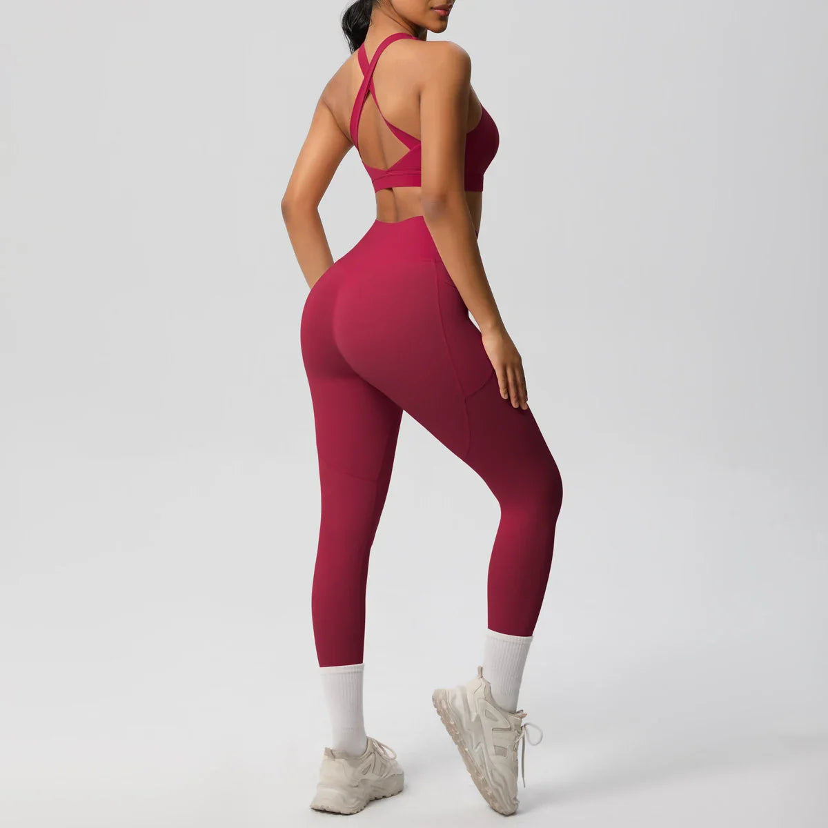 Yoga Suit Sports Set Womens Sportswear Sports women's yoga bra  Tummy Control Slimming Booty Leggings Women's tracksuit