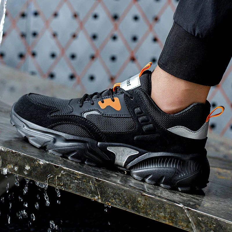 Men's safety shoes, work shoes, anti smashing and anti piercing work boots, indestructible safety boots