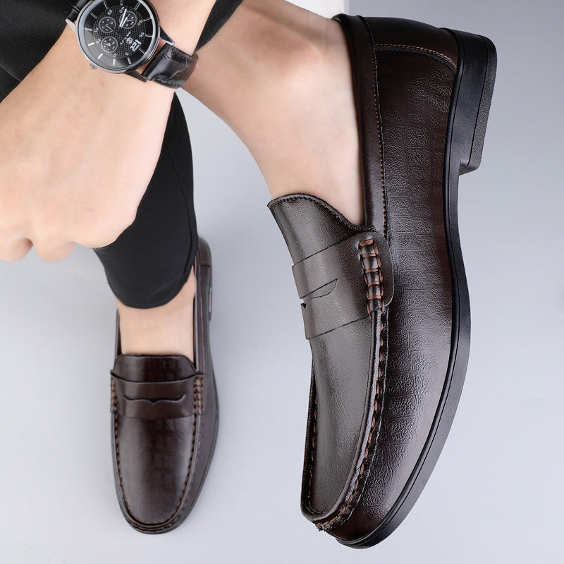 Genuine Leather Men Shoes Casual Italian Men Loafers Breathable Office Shoes Men Designer Slip On Driving Shoes Plus Size 38-46