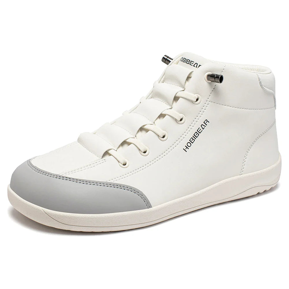 Mid-Top Barefoot Shoes Unisex Wide Toe Minimalist Ankle Boots Artificial Leather Outdoor Non-Slip Sneaker
