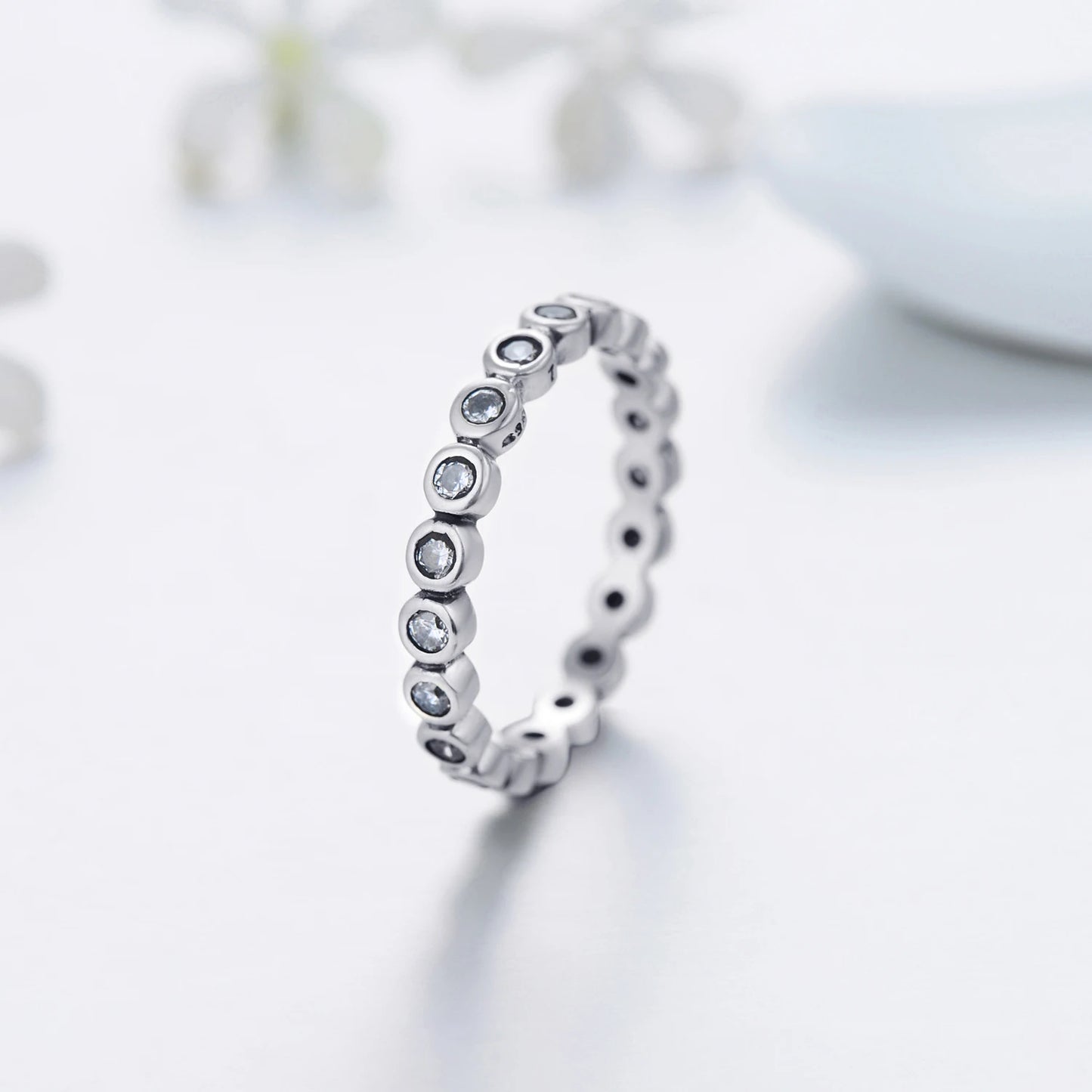 Top Quality Luxury Original Real Solid 925 Sterling Silver Starshine Finger Ring Authentic Jewelry For Women Wedding Gift