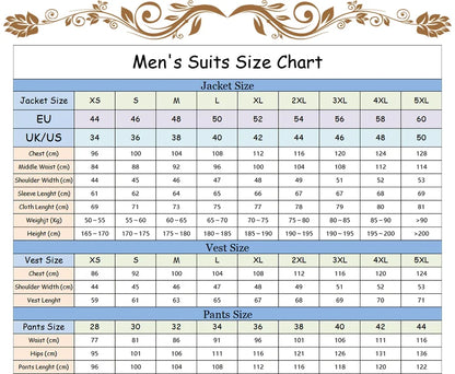 Men's White Floral Printed Two-Piece Suit Jacket Pants Groomsmen Men's Wedding Party Cocktail Party Formal Groom Tuxedos