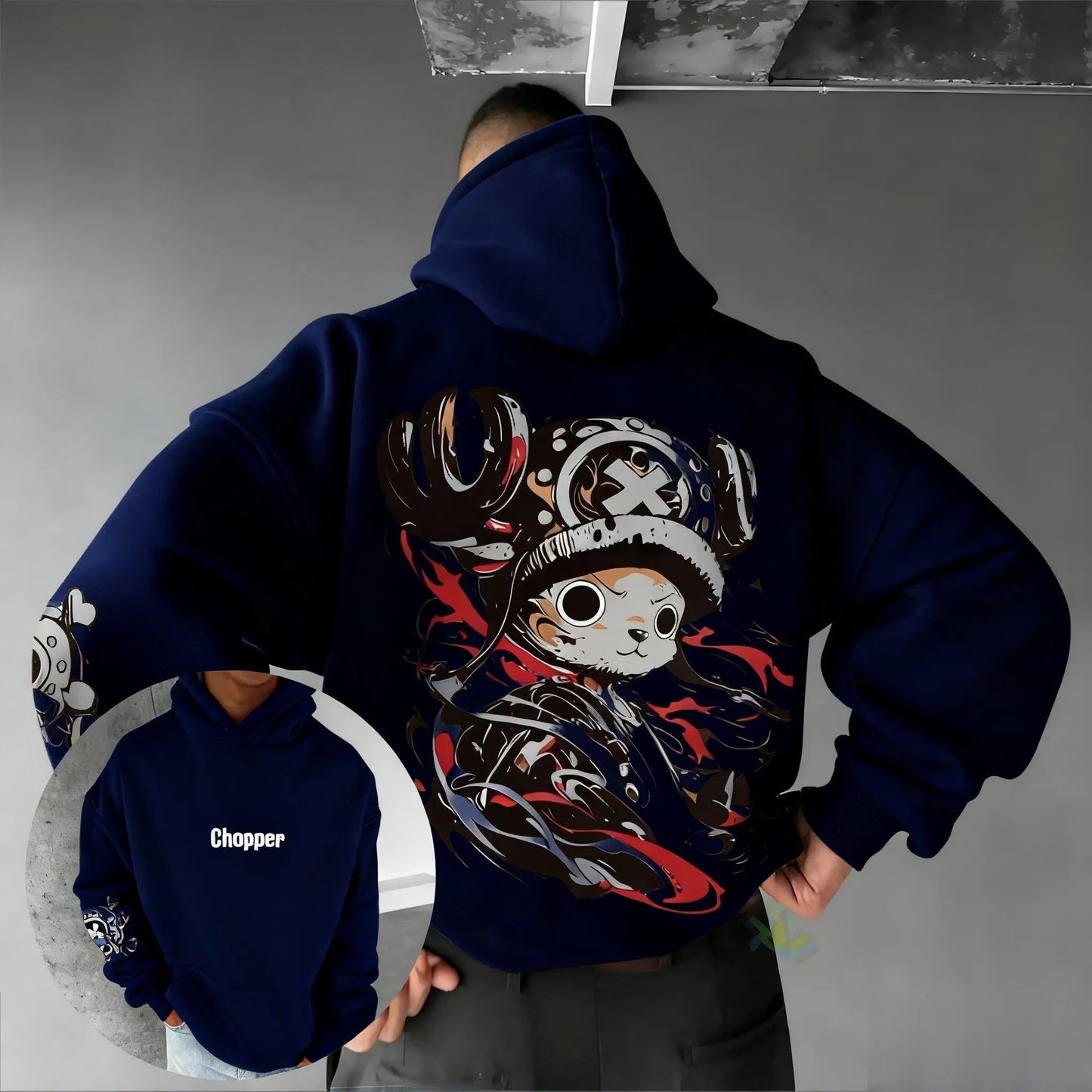 One Piece Chopper Anime Hoodie Men Women Autumn Winter New Oversized Casual Streetwear Cosplay Pullover Cotton Sweatshirt Y2k