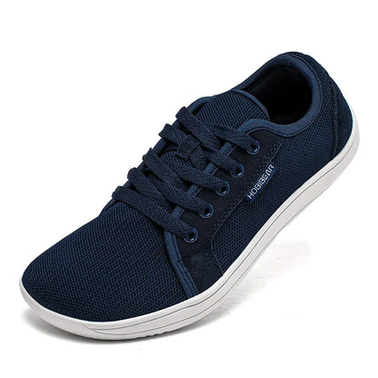 Tênis Esportivo Casual Unissex de Corrida com Cadarço e Zero Drop, Bico Largo, para Caminhada ao Ar Livre