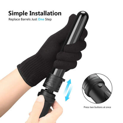 5 In 1 Professional Hair Curling Lron Hair Waver Pear Flower Cone Electric Hair Curler Roller Curling Wand