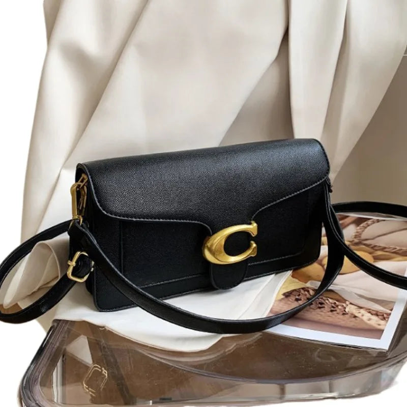 This year's new fashionable underarm shoulder bag with two shoulder straps and a diagonal small square bag