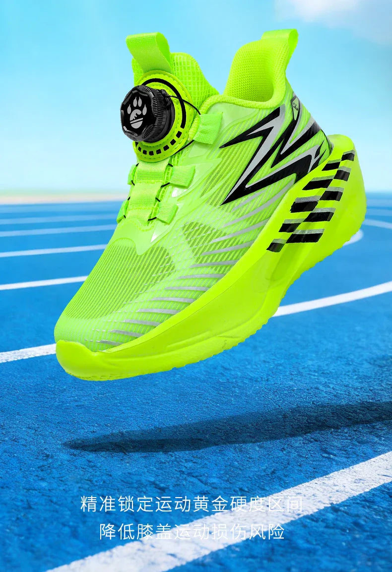 Children‘s Basketball Shoes Non-slip Breathable Running Shoes Lace-up Boys Girls Training Sneakers Athletic Shoes Tennis Shoes