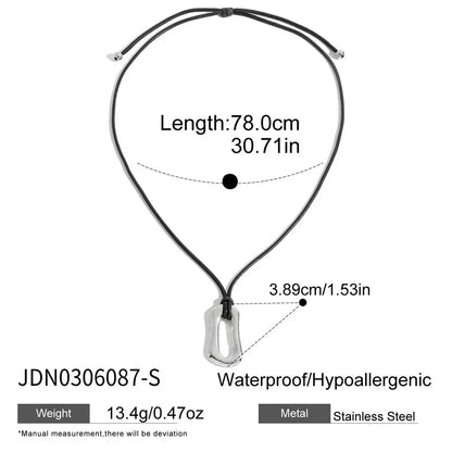 Waterproof Stainless Steel Micro Trend Cord Necklaces Women Statement Metal 18K Gold Plated Trendy 2024 Jewelry collares