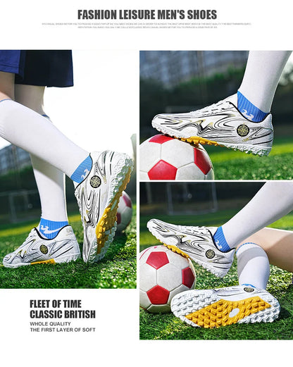 Men's football shoes with long studs for men, women, children, boys, teenagers, sports sneakers, outdoor training shoes