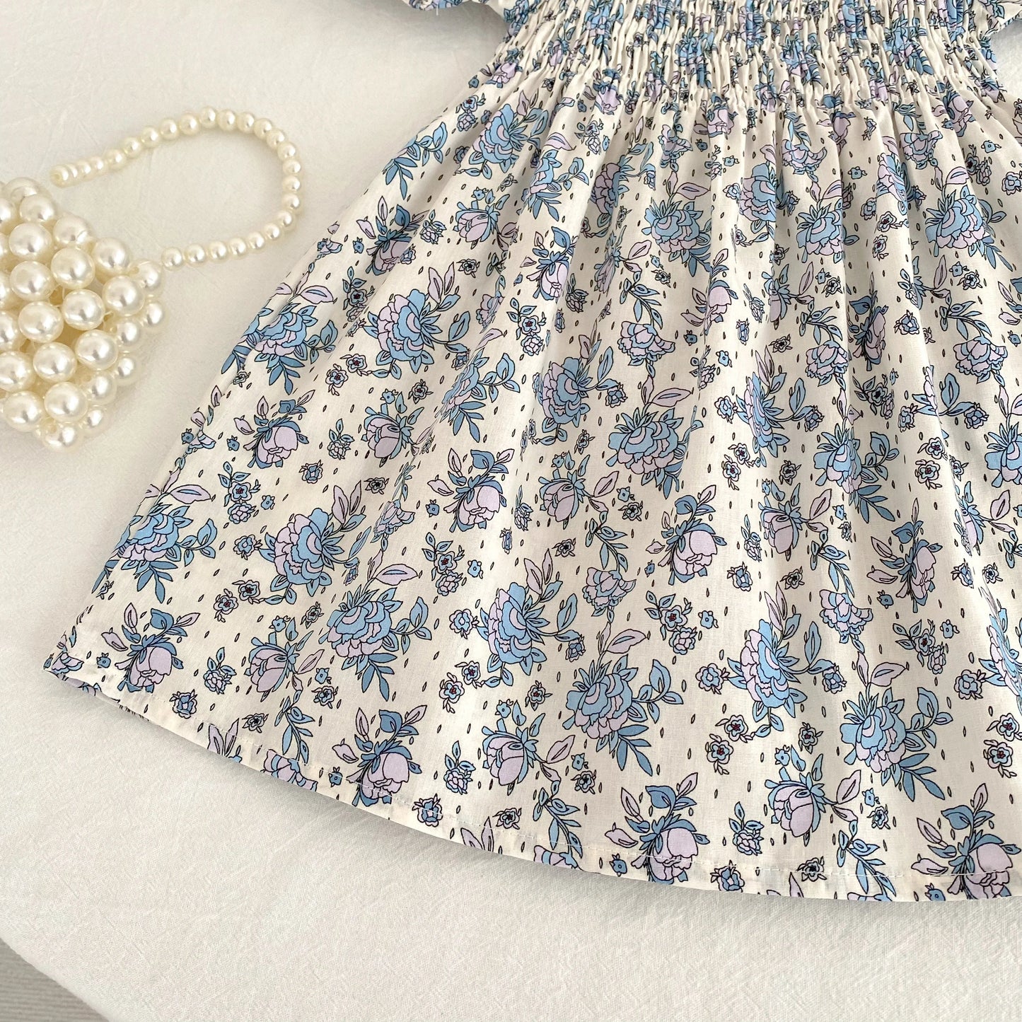 1-6Yrs Casual Summer Kids Girls Dress Floral Kids Clothes Ruffled Collar Purple Baby Girl Princess Dress New Flower Girl Dresses