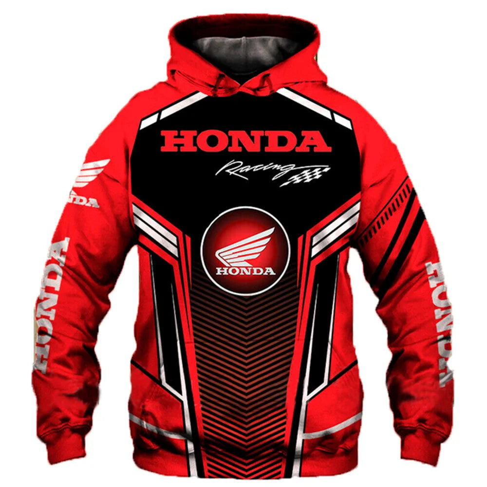 Men's Hoodie 3D Printed Motorcycle Men's Hoodie Fashion Outdoor Sports Racing Hoodie Oversized Honda Sportswear