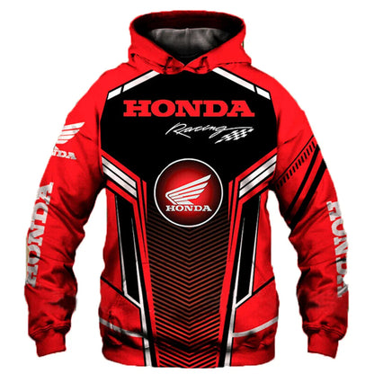 Men's Hoodie 3D Printed Motorcycle Men's Hoodie Fashion Outdoor Sports Racing Hoodie Oversized Honda Sportswear